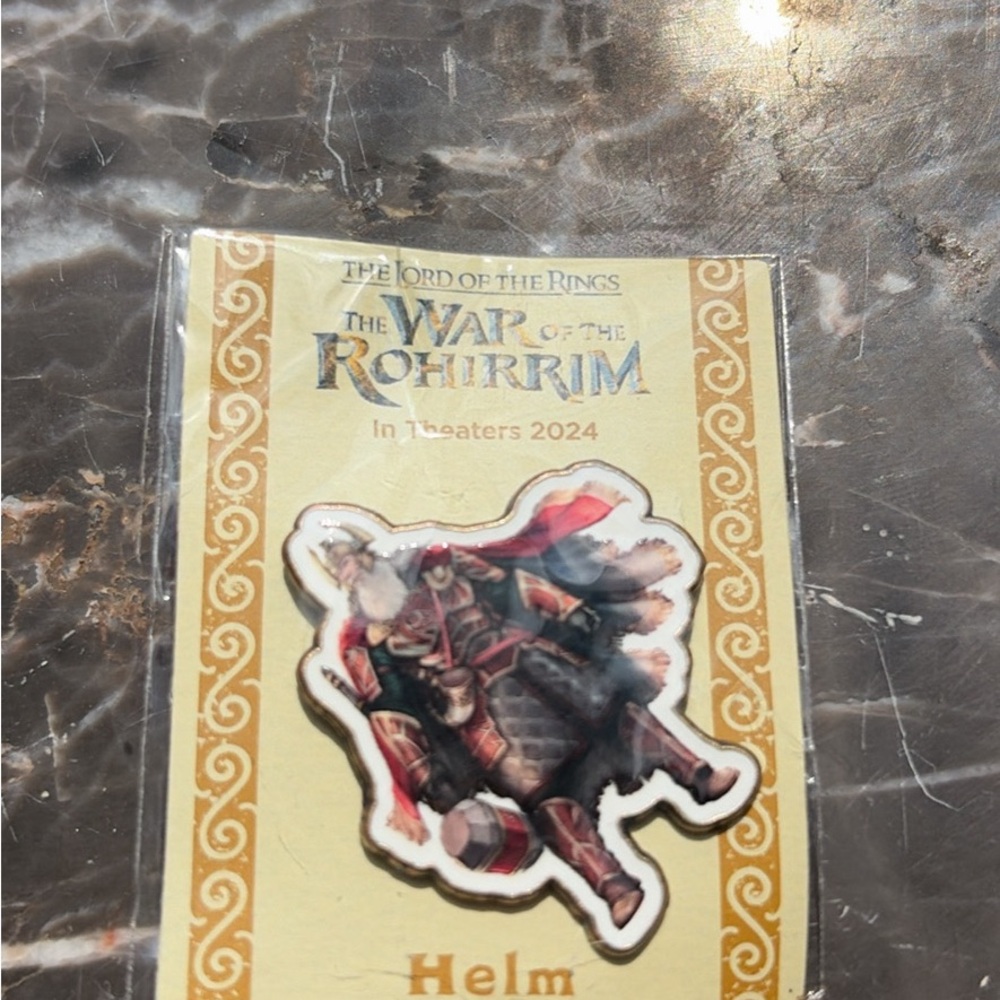 The Lord of the Rings: The War of the Rohirrim Helm Enamel Pin - Red & Black